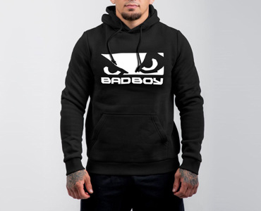 BAD BOY logo classic HOODIE - black